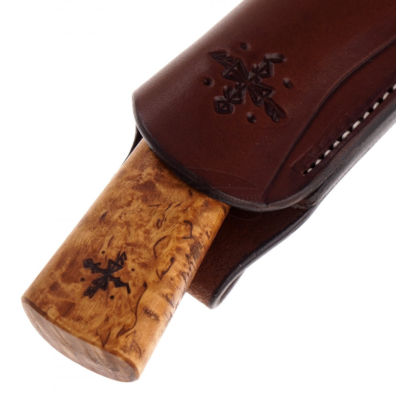 Belt Sheath for 10 Fixed-Blade Knives, Brown Leather 14 Overall