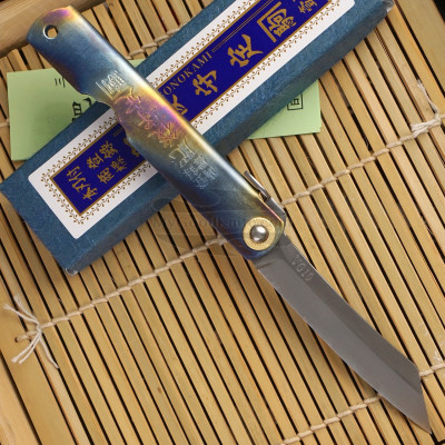 Folding knife Kanekoma Higonokami VG10 Titan Rainbow VG-TR 7cm