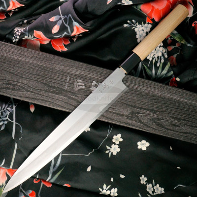 Yanagiba Japanese kitchen knife Ittetsu Forge-welded Shirogami 2 for left-handed IJF-11125L 27cm