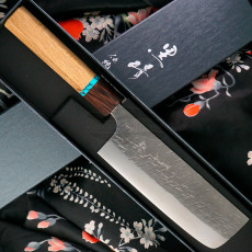 Nakiri Japanese kitchen knife Yu Kurosaki Raijin Forged Cobalt ZCS-165NAOWQ 16.5cm
