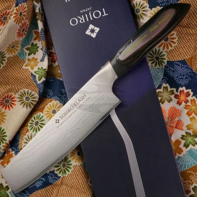 Nakiri Japanese kitchen knife Tojiro DP Damascus Flash FF-VE180 18cm