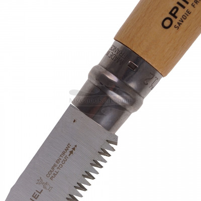 Opinel France No12 Stainless Serrated Folding Knife Beech Handle 002441