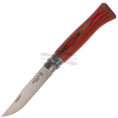 Folding knife Opinel N°08 Laminated Birch Red 002390 8.5cm