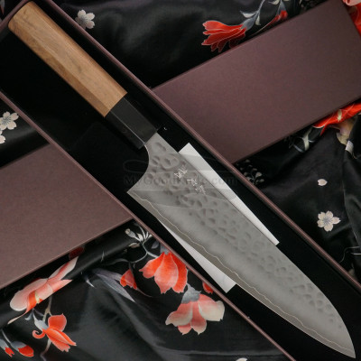 Japanese kitchen knife Gyuto Yoshimi Kato Hammered polished SG2 D-1505 21cm