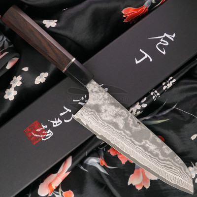 Japanese kitchen knife Santoku Takeshi Saji Ebony HA-4804 18cm