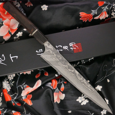 Japanese kitchen knife Sujihiki Takeshi Saji Ebony HA-4811 24cm