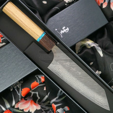 Japanese kitchen knife Takeshi Saji Bunka Iron Wood Nickel Damascus HA-4106  17cm for sale