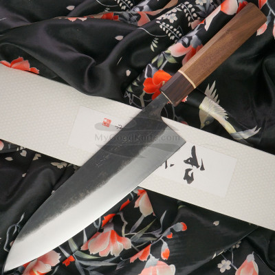 Японский кухонный нож Гьюто Matsubara Hamono Shirogami Iron clad Walnut KT-005 24см