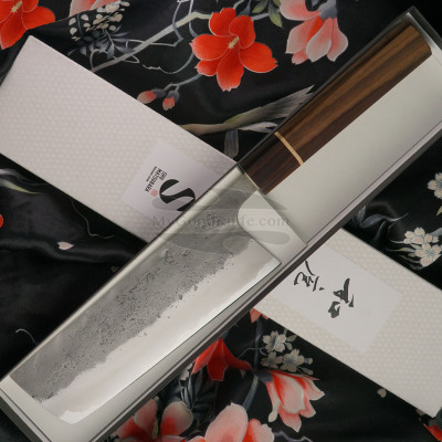 Japanese kitchen knife Nakiri Matsubara Hamono Aogami 2 Bocote KT-208 16.5cm