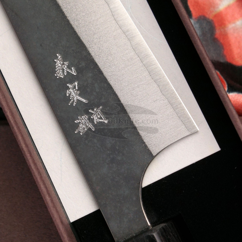 Japanese kitchen knife Yoshimi Kato Petty Aogami Super S/S clad Cherry  D-901 15cm for sale