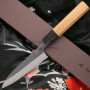 Japanese kitchen knife Yoshimi Kato Petty Aogami Super S/S clad Cherry D-900 12cm