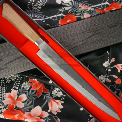 Japanisches Messer Sujihiki Ittetsu Tadafusa OEM Aogami 2 S/S Clad ISN-11 27cm
