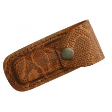 Sheath  Leather Belt Pouch Python Brown SH1202 - 1