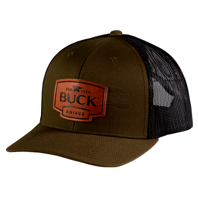 Cap Buck Knives Patch Trucker OD Green 89160