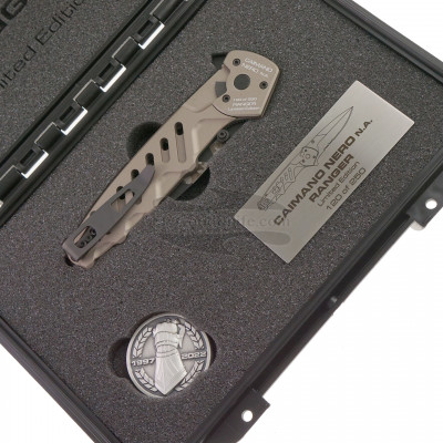 Folding knife Extrema Ratio Caimano Nero N.A. Ranger XXV Anniversary Limited Edition 04.1000.0166/BW/TM 9.3cm
