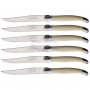 Steakmesser Set of 6 mixed woods, matt brass VER706IBBP 11.4cm