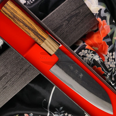 Santoku Japanese kitchen knife Tsutomu Kajiwara TK-1115BGA 16.5cm