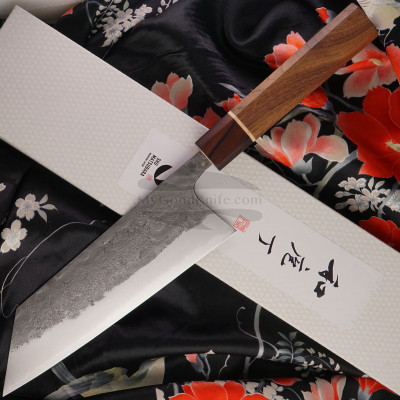 Bunka Japanese kitchen knife Matsubara Hamono Aogami 2 Bocote KT-203 18.5cm