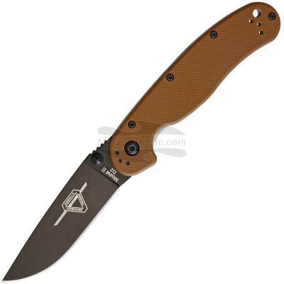 Taschenmesser Ontario RAT-2 Black D2, Coyote Brown 8830CB 7.6cm