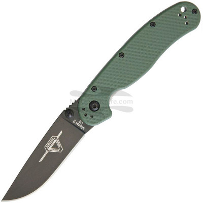 Navaja Ontario RAT-2 Black D2, OD Green 8830OD 7.6cm