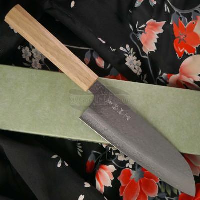 Japanilainen Santoku-veitsi Makoto Kurosaki Pähkinä STYLK-102 16.5cm