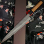 Sujihiki Japanese kitchen knife Yoshimi Kato Ginsan D-707CW 27cm