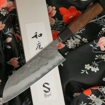 Cuchillo Japones Santoku Matsubara Hamono Aogami 2 Bocote KT-202 16.5cm