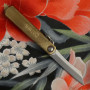 Coltello da tasca Kanekoma Higonokami with a brown sheath PS-SKBR 4cm