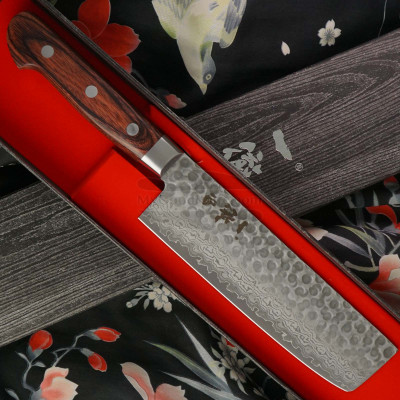 Японский кухонный нож Накири Ittetsu Damascus VG10 IWC-103 16см