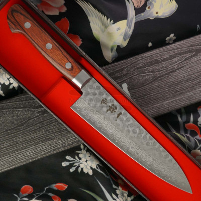Японский кухонный нож Гьюто Ittetsu Damascus VG10 IWC-104 18см