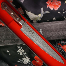 Японский кухонный нож Суджихики Ittetsu Damascus VG10 IWC-107 24см