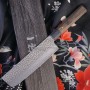 Nakiri Japanese kitchen knife Ittetsu Middle VG-10 Damascus IWZ-107 15cm
