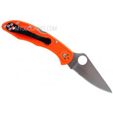 Складной нож Spyderco Delica Flat Ground, оранжевый 11FPOR 7.4см - 2