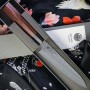 Coltello da cucina giapponese Seki Kanetsugu Heptagon-Wood Petty 9102 15cm
