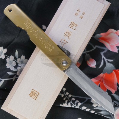 Coltello da tasca Kanekoma Higonokami Elite Damascus Tiger AOD-BRL 8cm