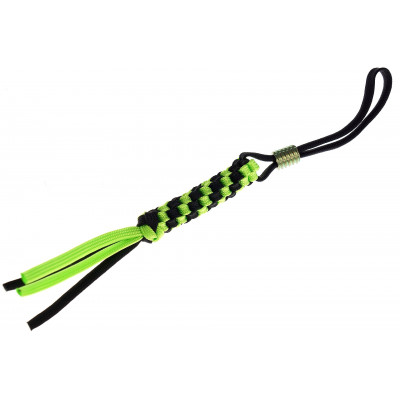 We Knife  Black/Green paracord lanyard with bead A-01A - 1