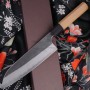 Santoku Japanese kitchen knife Yoshimi Kato Aogami Super S/S clad Cherry D-903 17cm