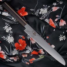 Sujihiki Couteau Japonais Shigeki Tanaka Ginsan Majiro 24cm