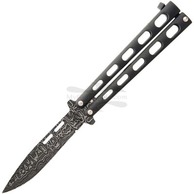 Coltello a Farfalla Balisong Bear&Son Damasco Nero BC115D 8.6cm