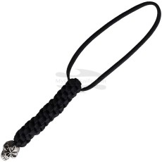 Schmuckatelli Co. Laccetto in paracord nero con perlina SMUKEBLPB