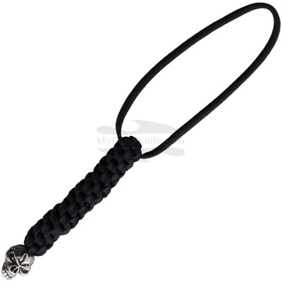 Schmuckatelli Co. Cordón de paracord negro con cuenta SMUKEBLPB