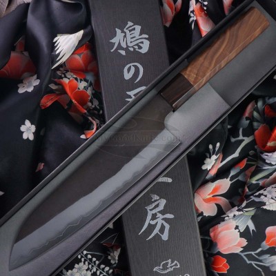 Gyuto Japanese kitchen knife Kenshiro Hatono Kurouchi Aogami KH-2109 21cm