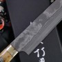 Cuchillo Japones Sujihiki Takeshi Saji VG10, bull bone HA4611 24cm