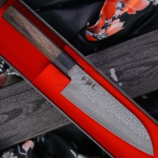 Santoku Japanisches Messer Ittetsu VG-10 Damaskus, Mittel IWZ-112 15cm