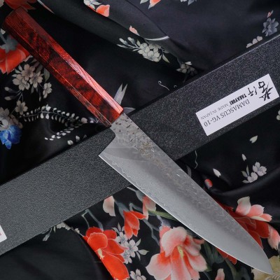 Японский кухонный нож Гьюто Sakai Takayuki Nanairo Wine Red 14592 21см