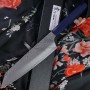 Japanilainen kokkiveitsi Gyuto Sakai Takayuki Kengata Nanairo Helmensininen 14598 19cm