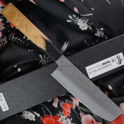 Nakiri Japanisches Messer Sakai Takayuki Kokushin VG10 Damascus 7949 16cm