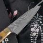 Petty Takeshi Saji Damasco VG10, hueso de toro HA4601 9cm