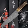 Gyuto Couteau Japonais Takeshi Saji VG10 damas, os de taureau HA4607 18cm