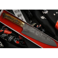 Cuchillo Japones Santoku Takeshi Saji VG10, bull bone HA4604 18cm